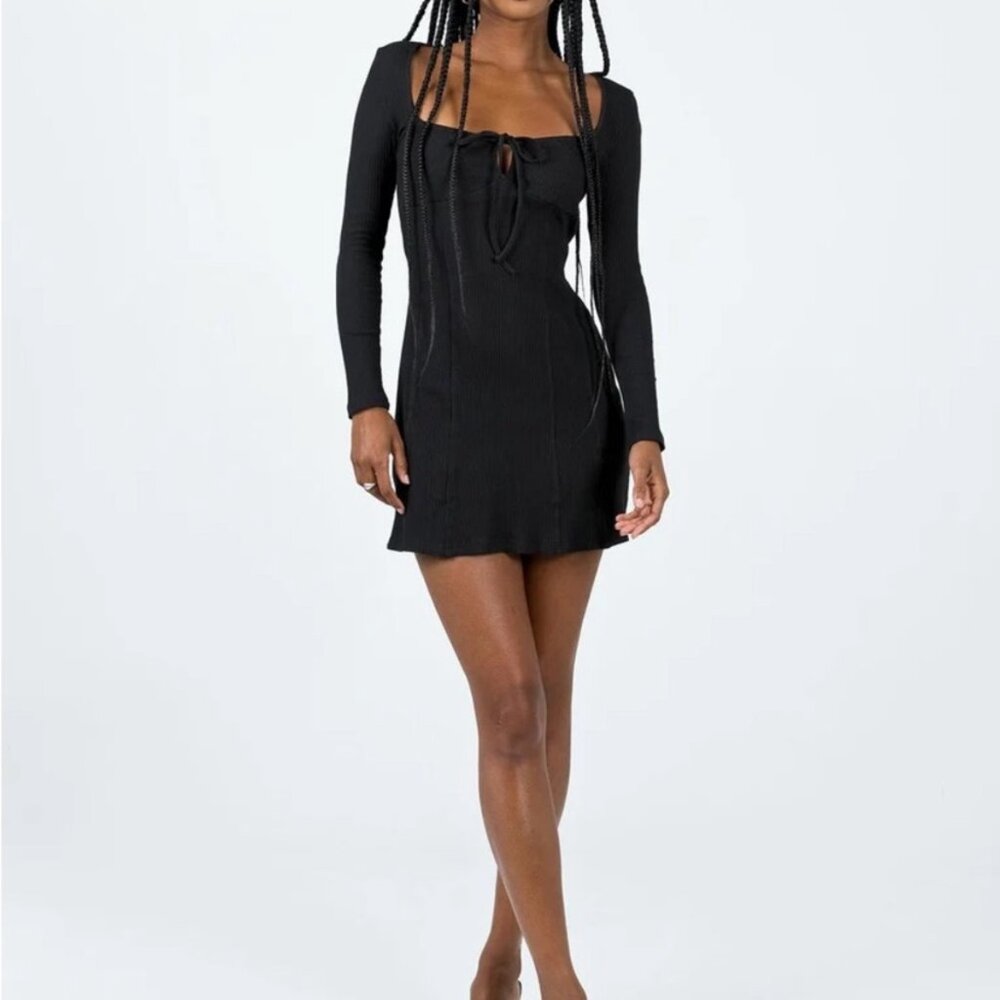 EUC Wild Fable LONG SLEEVE MINI DRESS BLACK XS